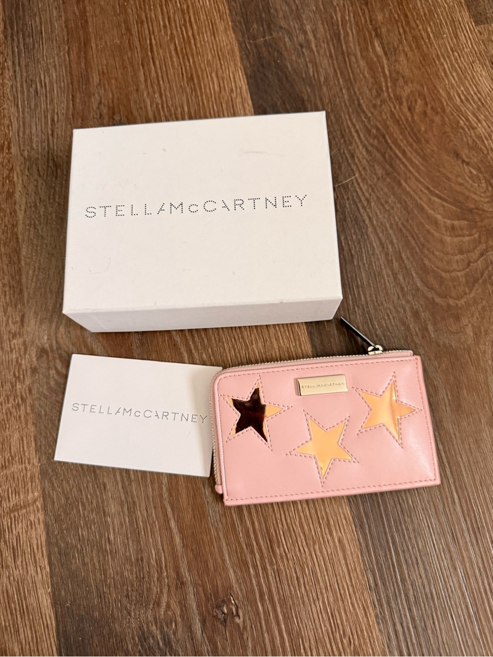 Stella McCartney Pink Star Zip Wallet